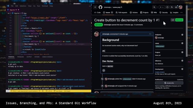 Issues, Branching, and PRs: A Git Workflow смотреть онлайн