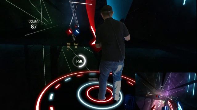 Beat Saber - Kinect VR Test 2 - This Is Me - The Greatest Showman (with inVR view) смотреть онлайн