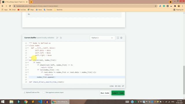 HackerRank Is This a Binary Search Tree problem solution in Python Programming | Data Structures смотреть онлайн