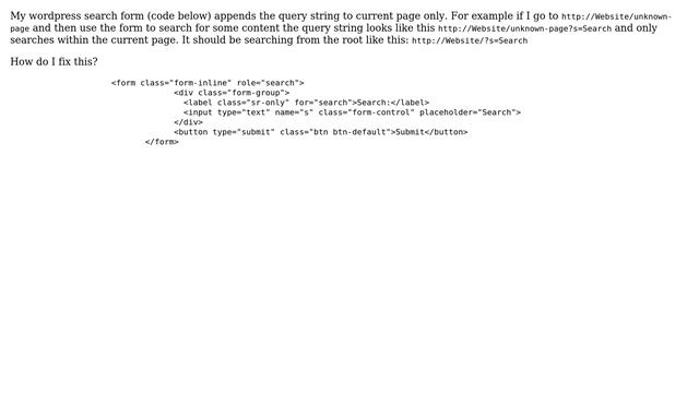 Wordpress: How to stop Wordpress Search form from searching only in current page? смотреть онлайн