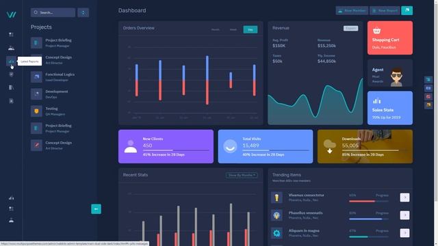 Dashboard Admin Templates with Dark Sidebar style WebkitX смотреть онлайн