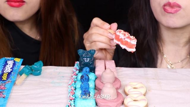 ASMR BLUE RASPBERRY ICE CREAM, STRAWBERRY SHORTCAKE, DONUT CHOCOLATE, JELLY SHOOTER, CHEESECAKE 먹방 смотреть онлайн