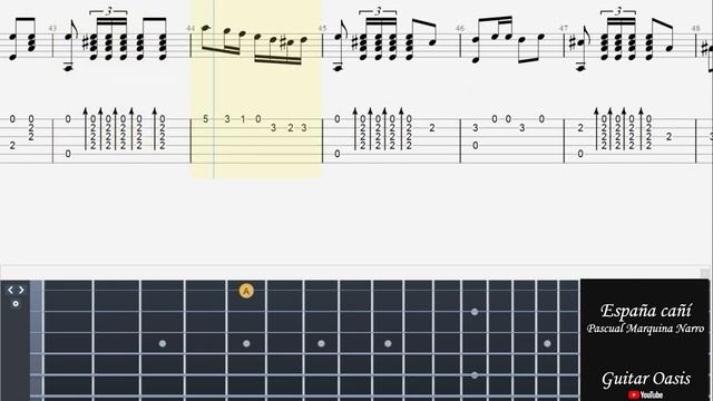 España cañí - Pascual Marquina Narro (Solo + Guitar Tab) смотреть онлайн