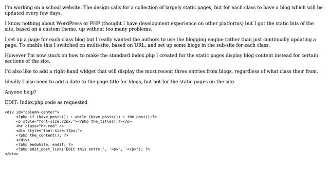 Wordpress: Pulling sub-site content into specific pages смотреть онлайн
