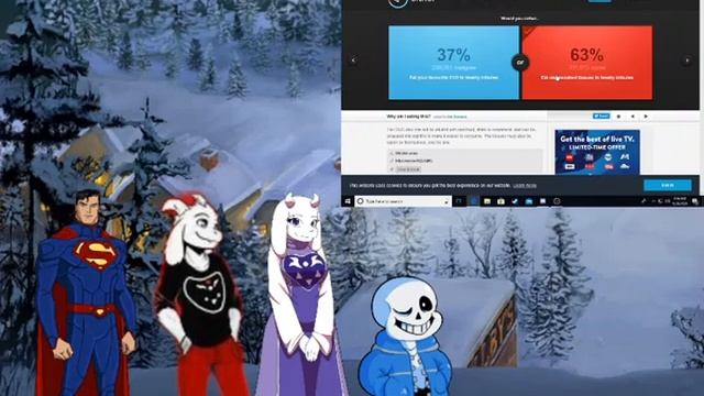 going down under superman plays would you rather ft asriel sans and toriel (not ment for kids ) смотреть онлайн