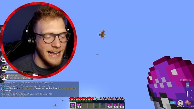MINECRAFT 1v1v1v1 PIXELMON LUCKY BLOCK RACE! (GOD TIER) смотреть онлайн