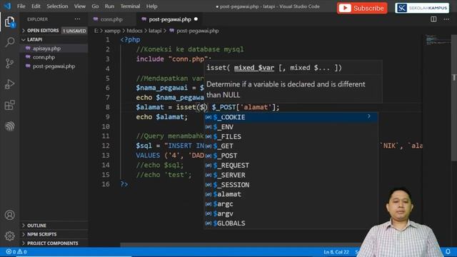 #4 Belajar Membuat API REST dengan method POST untuk create data pegawai baru menggunakan PHP смотреть онлайн