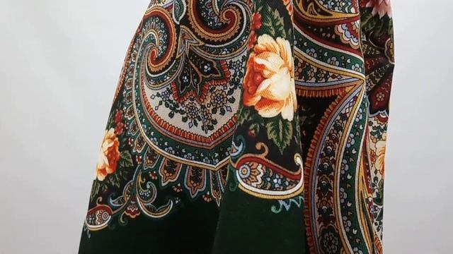 Исполнение желаний. Зеленый двухниточный платок с шелковой бахромой из итальянской шерсти (меринос) смотреть онлайн