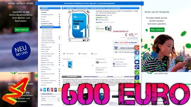600€ Gaming PC Setup von AZ3ROX/Intel Core i5 6400/ RX 470/ 8GB-DDR4 смотреть онлайн