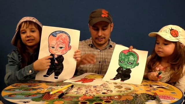 3 МАРКЕРА ЧЕЛЛЕНДЖ МЫ рисуем с папой 3 MARKER CHALLENGE новый челлендж WE draw смотреть онлайн