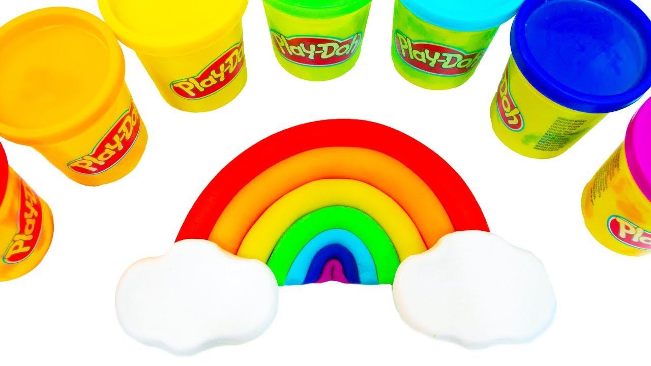 Лепим Радугу из пластилина Плей До и учим цвета смотреть онлайн