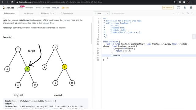 Find a corresponding node of a Binary tree in a clone of that tree | Leetcode solution | Easy смотреть онлайн