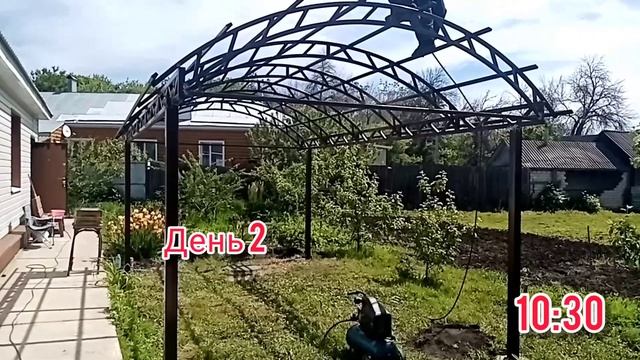 монтаж навеса 4х5,86