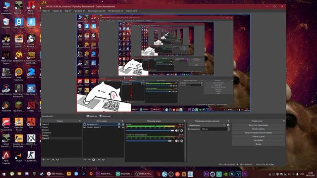 Bongo cat cam | Как поставить в OBS, в Zoom или в Discord! смотреть онлайн