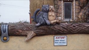 скульптуры  КОТОВ  из  цемента, для  парков  и  детских  площадок,  обзор  работ.