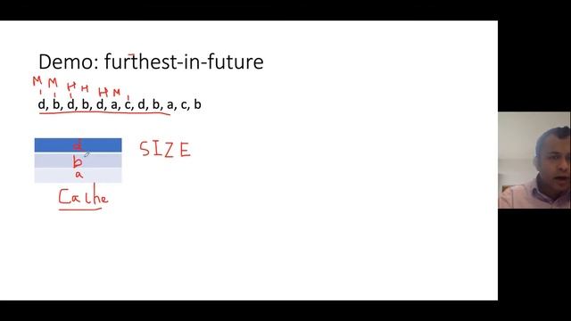 Furthest-in-Future Cache Eviction (greedy algorithm) смотреть онлайн