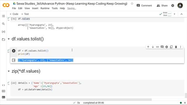 Day 178 How to convert DataFrame into List using Python смотреть онлайн