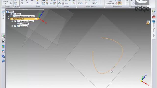 Solid Edge ST6 Sketch Plane Creation смотреть онлайн