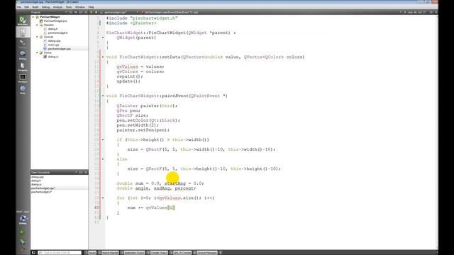 Qt C++ 01.1 Custom Pie Chart Widget Cont. смотреть онлайн