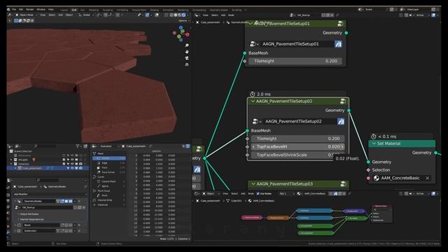Cairo Pavement Tile & Base Mesh Generator , Geometry Nodes, Blender 3.4+ смотреть онлайн