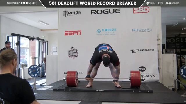 501KG Deadlift - Hafthor Bjornsson смотреть онлайн