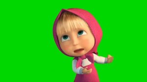 МАША ИЗ МАШИ И МЕДВЕДЯ-ЗЕЛЕНЫЙ ФОН/ MASHA FROM MASHA AND BEAR GREEN SCREEN
