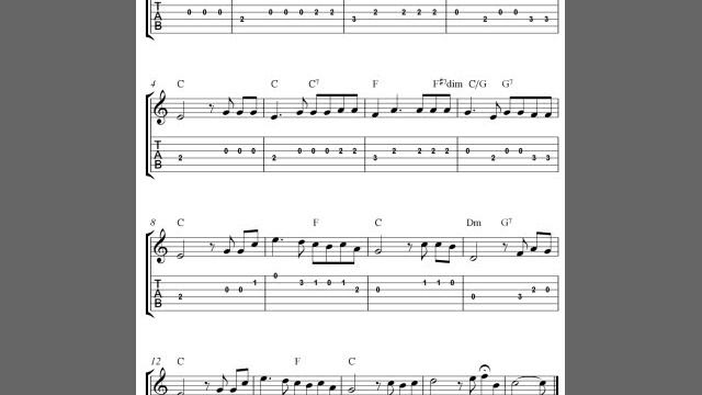 How Great Thou Art - Guitar tablature sheet music смотреть онлайн