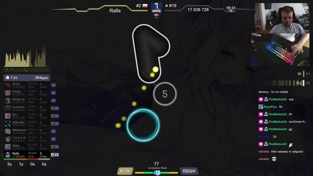 ? Rafis | nowisee - confusion [Fearful Star Extra] +HDDT 99.49% (#1 887pp FC) - osu! смотреть онлайн