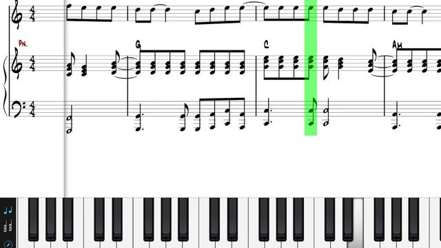 Merry Cristmas | Ed Sheeran & Elton John | Melody+piano+chords (free Sheetmusic)