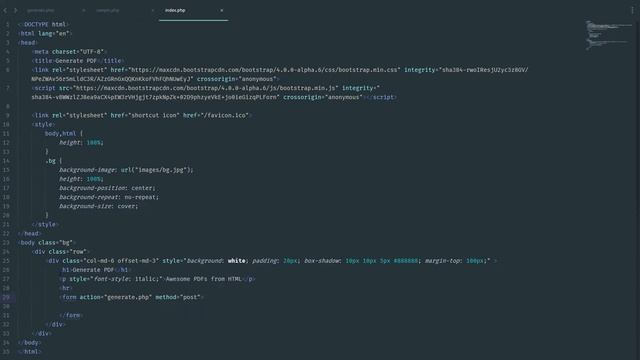 Generate Dynamic PDF in PHP : Passing Dynamic Data - Part 4 смотреть онлайн