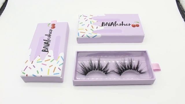 Милая фиолетовая норковая коробка для ресниц с поддоном, пушистые натуральные длинные накладные смотреть онлайн