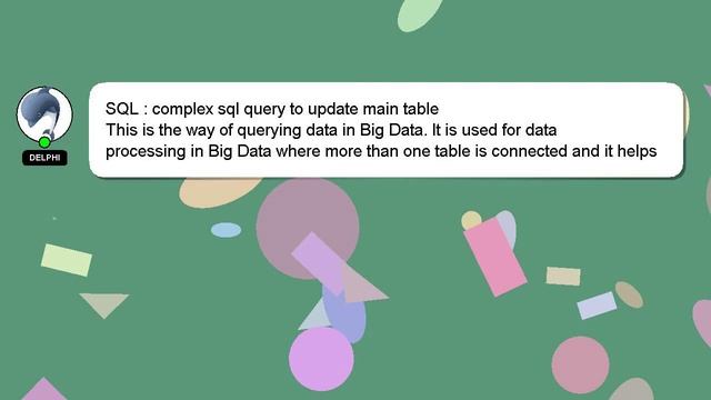 SQL : complex sql query to update main table смотреть онлайн