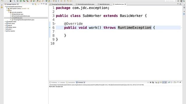 SE03-07 Exception and Method Overriding смотреть онлайн