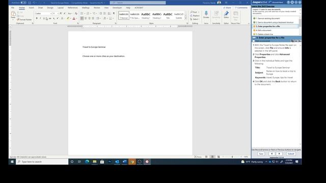 Word Lesson 1c Saving Documents смотреть онлайн