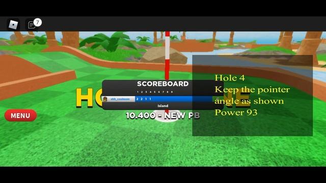 Roblox Super Golf Island Map Hole in One (HIO) for holes 3, 4, 6, 7, 8, 9 смотреть онлайн