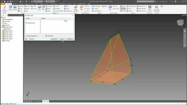 Wireframe 3D Sketch to Solid Conversion | Autodesk Inventor смотреть онлайн