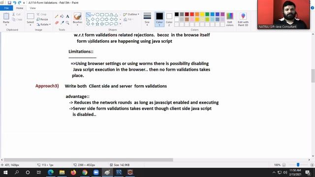 [Advance java]:Servlet based web Application doing validation(13/02/2021) смотреть онлайн