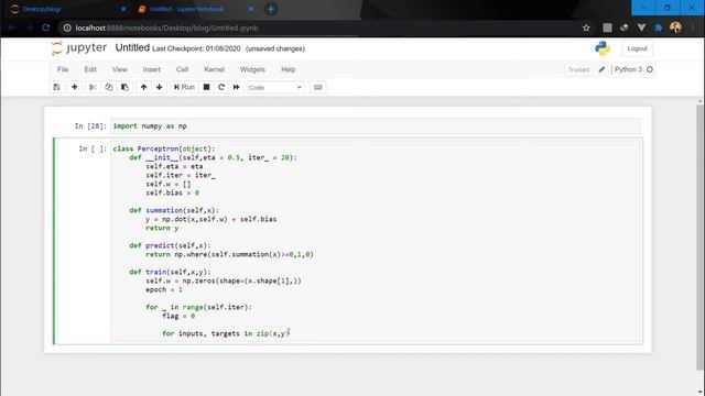 Perceptron in python смотреть онлайн