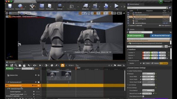 UE4 Уроки Анимация камеры Cinematic Sequencer| Как создать синематик