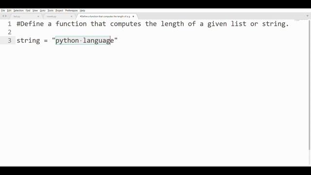 Define a function that computes the length of a given list or string. смотреть онлайн