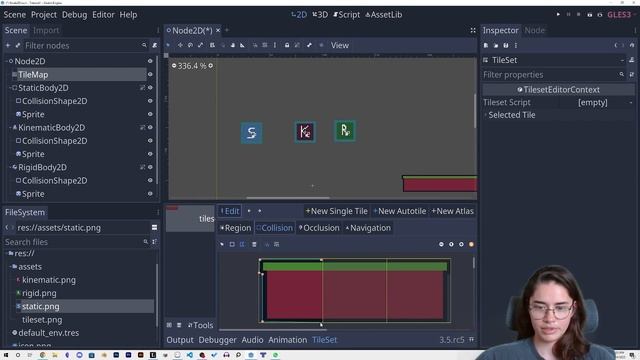 Make a Game in Godot 3.5 ( EP 2 - Rigid Body, Static Body, Kinematic Body) смотреть онлайн