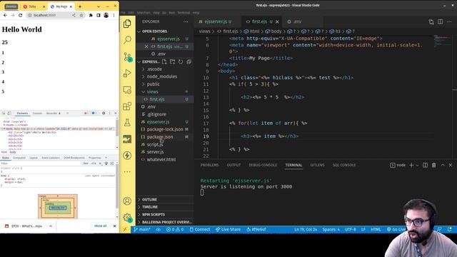 AM Coder - ExpressJS & EJS Templating - Masterclass смотреть онлайн