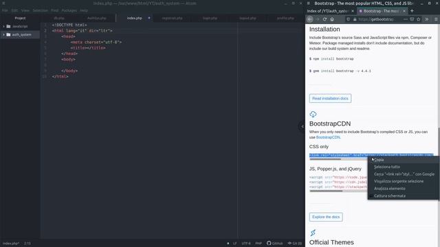 [IT] #4 - Sistema di autenticazione in php - Creazione connessione e template html e php смотреть онлайн