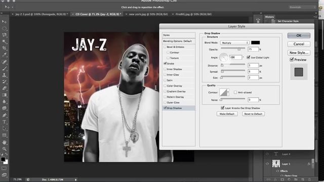 Photoshop Album Cover Tutorial 3: The text tool смотреть онлайн