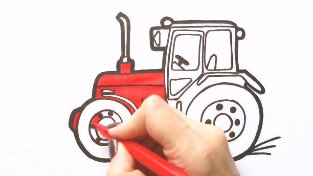 Как нарисовать ТРАКТОР ДЛЯ ДЕТЕЙ / раскраска для детей / Нарисуй Ка смотреть онлайн