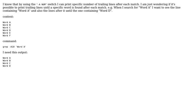 Unix & Linux: How to show lines after each grep match until other specific match? (3 Solutions!!) смотреть онлайн