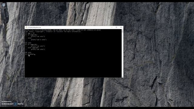 Use of elif and else, python3 смотреть онлайн