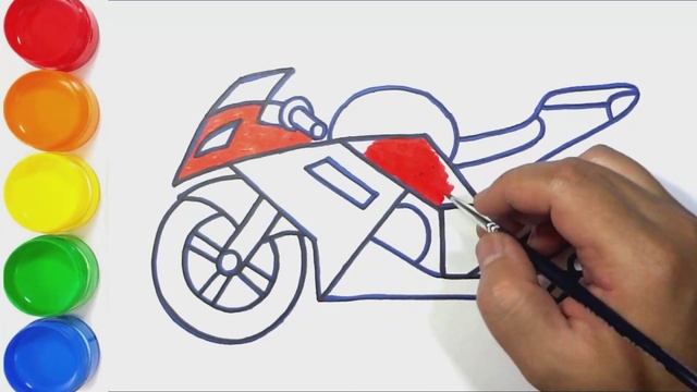 Drawing Sport Bike and Coloring смотреть онлайн