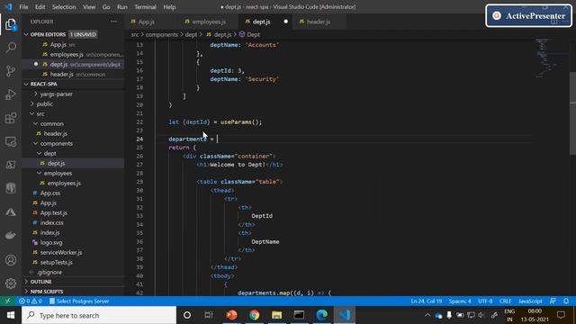 React JS Fundamentals - Filter information based on link path parameter смотреть онлайн