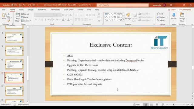 Oracle 12c DBA demo смотреть онлайн